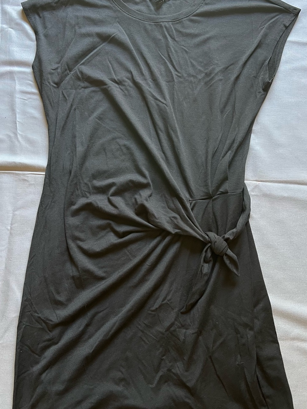 Nicole Miller Black Midi Dress with Side Knot